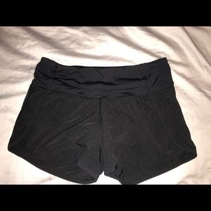LULULEMON Plain Black Run Time Shorts